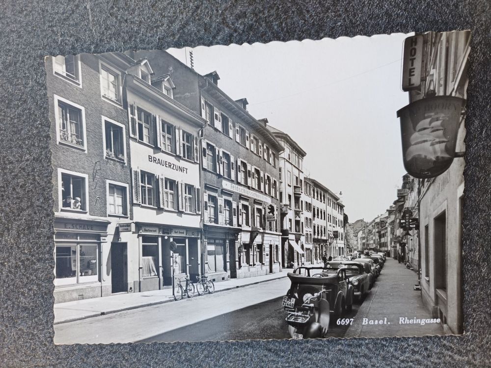 Photo Karte / Basel - Rheingasse von 1948 / mit Automobile | Kaufen auf ...