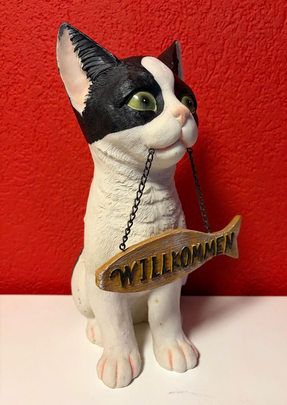 Figuren: Willkommen! Deko-Katze fürs Haus – Neu und originalverpackt aus Zäziwil von Emlea 5