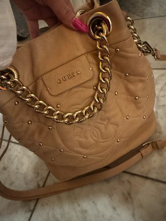 Guess Handtasche rosa echtleder lux colektion