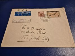 Luftpostbrief Zürich - New York City USA 19.04.1940