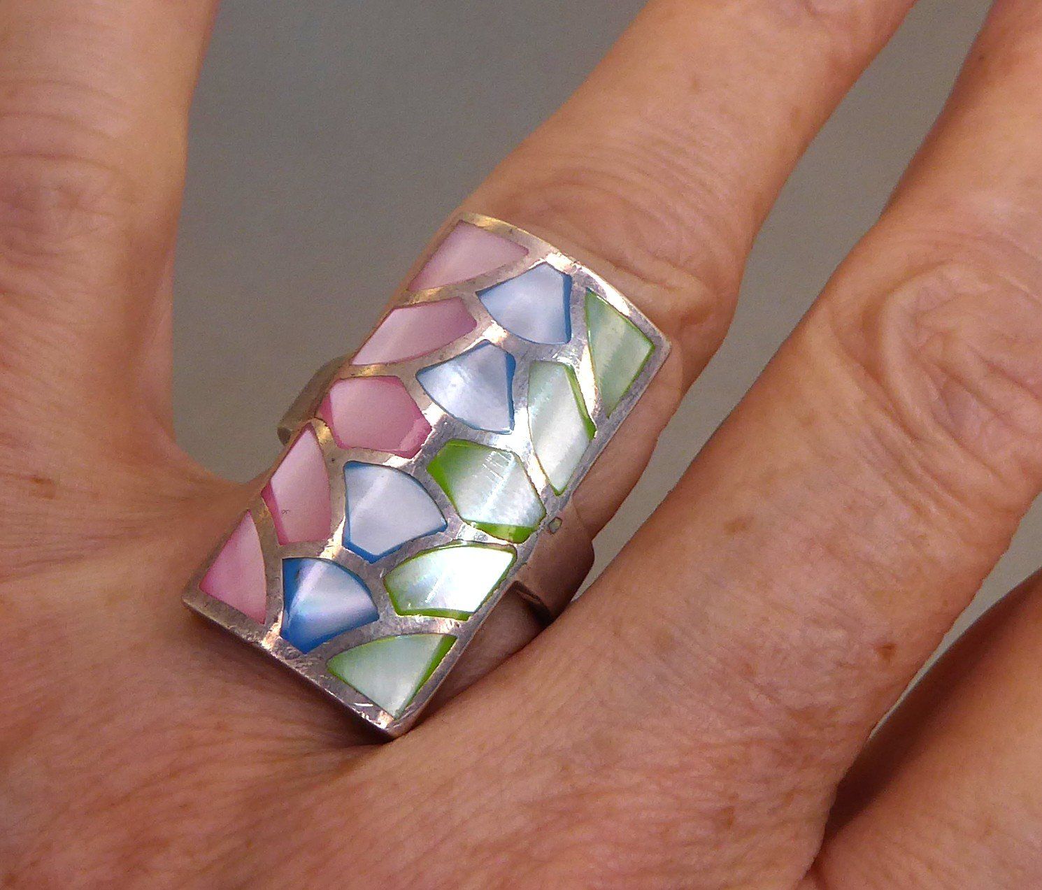 Anelli: Ring 925 Silber mit Perlmutter – Usato da Muri AG venduto da Lineli2020