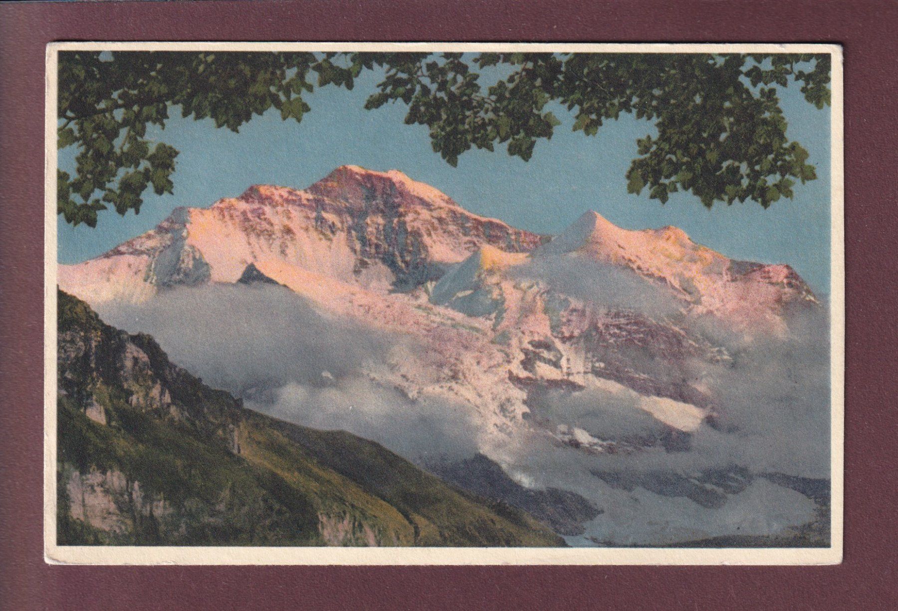 Cartoline postali: JUNGFRAU abendrot – Usato da Pully venduto da nicecards
