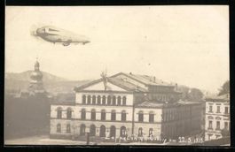 Coburg, Zeppelinsches Luftschiff über d