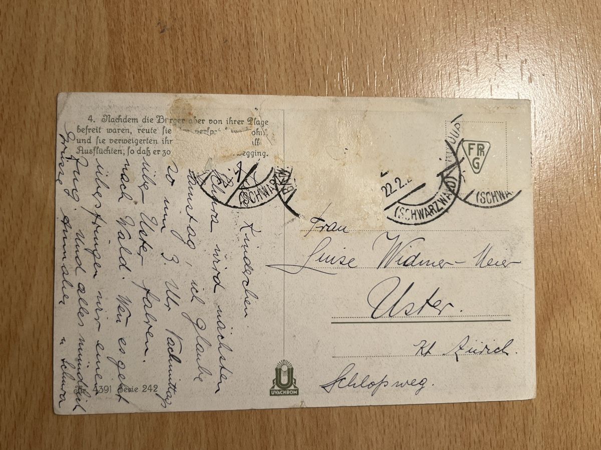 Cartoline postali: Alte Ansichtskarte: Der Rattenfänger von Hameln, Top! – Usato da Hinwil venduto da Chuan2 1