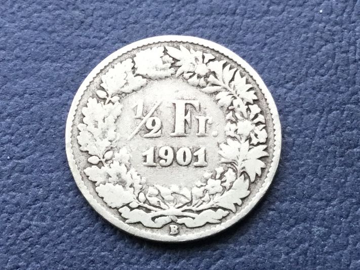 Tutti le monete: 50 Rappen 1901 Selten – Usato da St. Margrethen SG venduto da alfapeugeot10 1