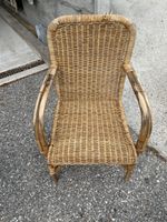 Korbsessel Rattan mit Armlehnen