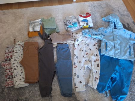 Lot vêtements enfant 80 automne hiver 9-12 mois avec pluie