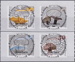 2014, Nr.1503-1506 Pilze mit Ersttags-Voll-Stempel.