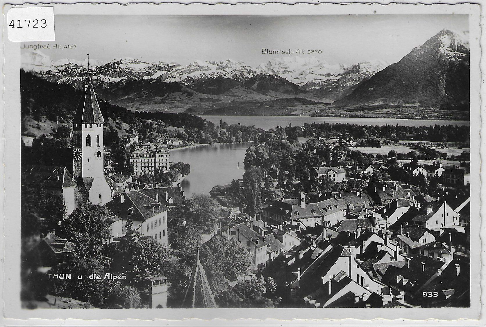 Cartoline postali: Thun und die Alpen – Usato da Ettingen venduto da Kartenplanet