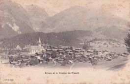 Ernen  VS  mit Fieschergletscher    ca. 1900