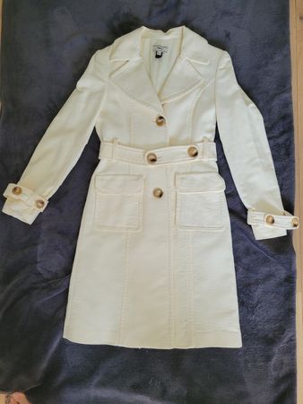 Mango Damen Herbst Mantel, creme weiss, Grösse S