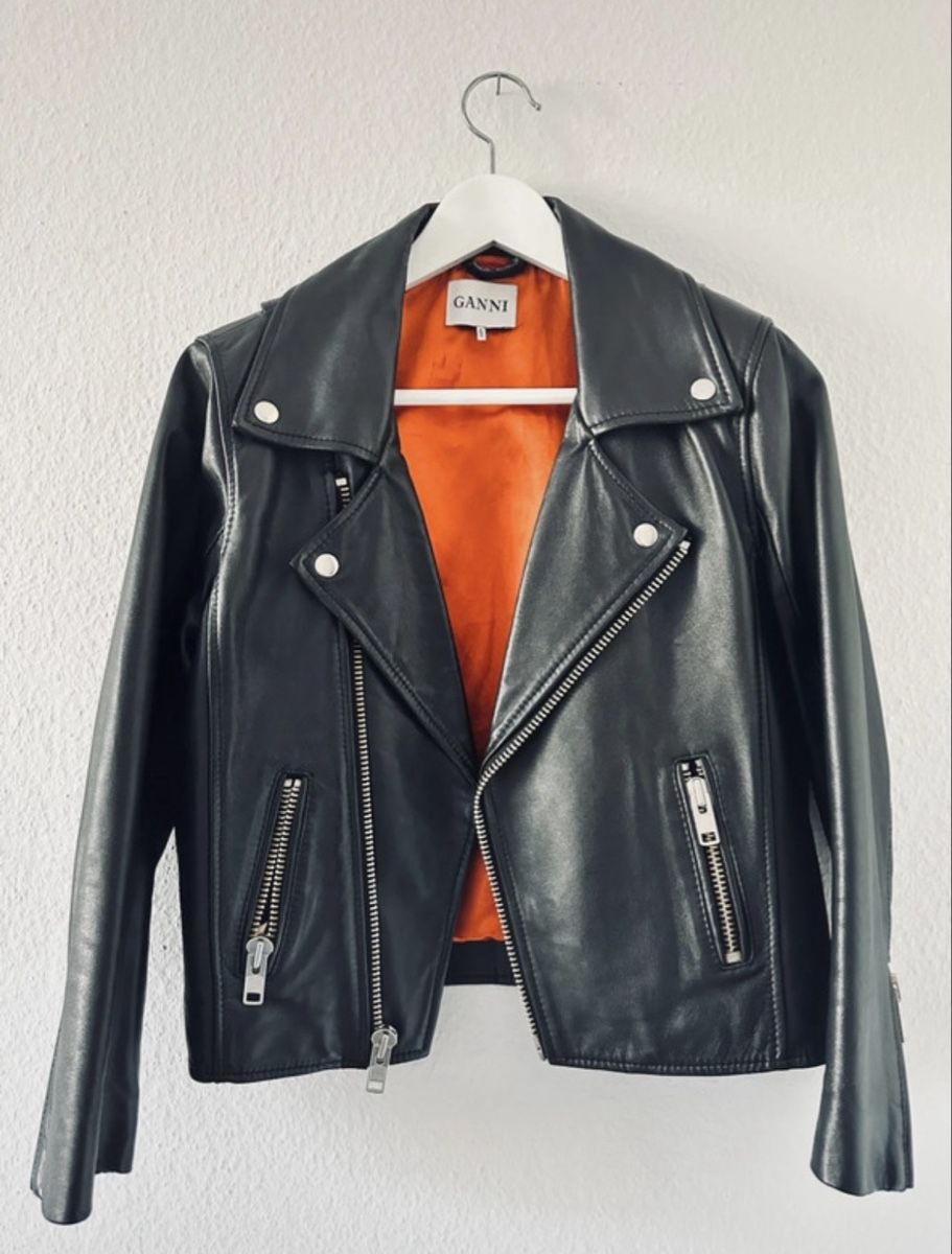 Ganni Vestes: Lederjacke Scwarz GANNI – D'occasion à Zürich par rfe_g6kw 4