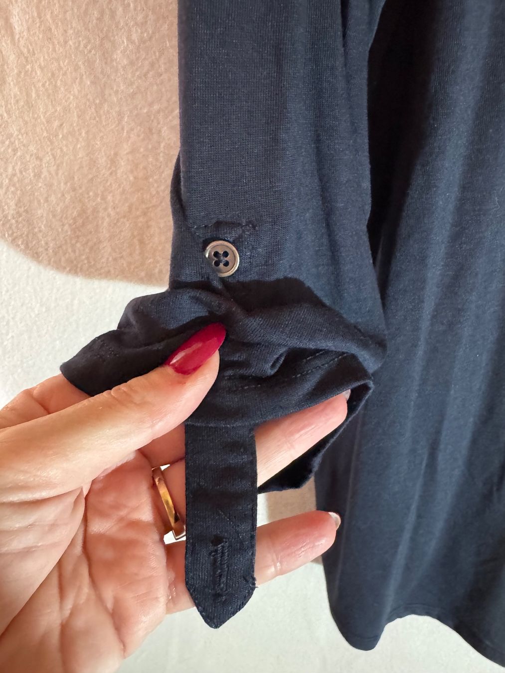Tchibo Tops: Dunkelblaues Langarm Shirt Basic von Tchibo Gr. 44/46 – Gebraucht aus Grosswangen von second_hand_dress 3