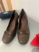 Braune Leder Pumps Navyboot Gr. 36