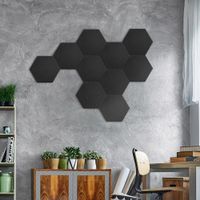 Akustikplatten Hexagon selbstklebend SLIVA - Schwarz