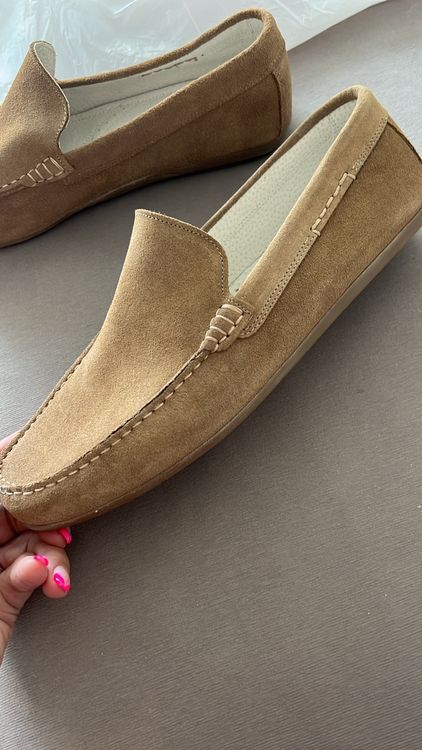 Size 43 Cloth Moccasins Crimson ZigZag