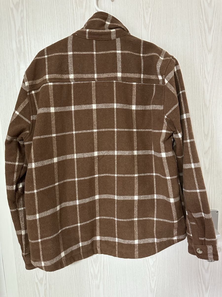 Jacken: Herbstliches Flanellhemd Pull&Bear Gr. L Braun/Weiss kariert – Gebraucht aus Bettlach von Kkalena 2