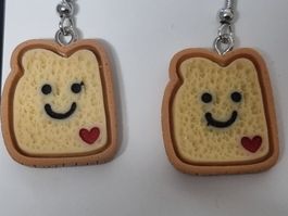 Süsse Toast-Ohrringe, NEU