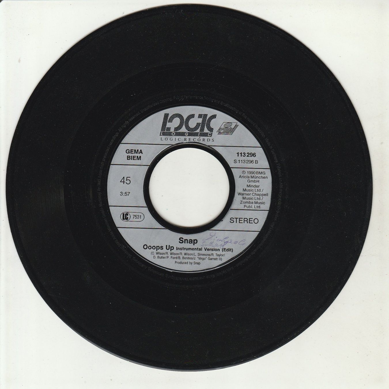 Dischi in vinile: Snap! - Ooops up 7" Vinyl 1990 – Usato da Tübach venduto da JamesStone 3
