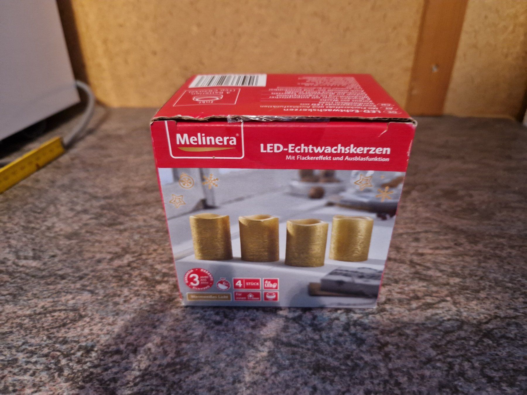 Candele: 4 Stumpen Kerzen Gold – Nuovo e nell'imballaggio originale da Niederbipp venduto da Trude04 2