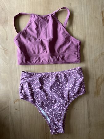 Neuwertiger Bikini, Gr. S, Lila mit Punktmuster - Sommer Hit