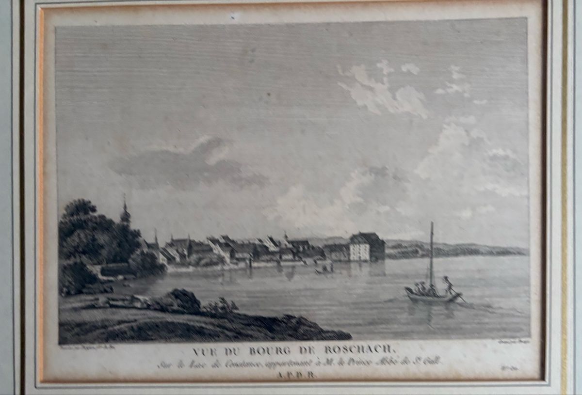Incisioni: Rorschach von Osten um 1780 – Usato da Goldach venduto da Lebel 1