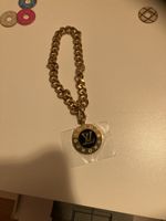 Bracelet chaîne doré avec médaille logo LV neuf