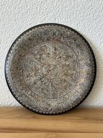 Vintage Ägyptischer Wandteller Messing 22cm Gravur Pharao