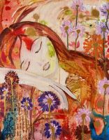 Tableau d'art Healing 40x50 cm Peinture Original Art