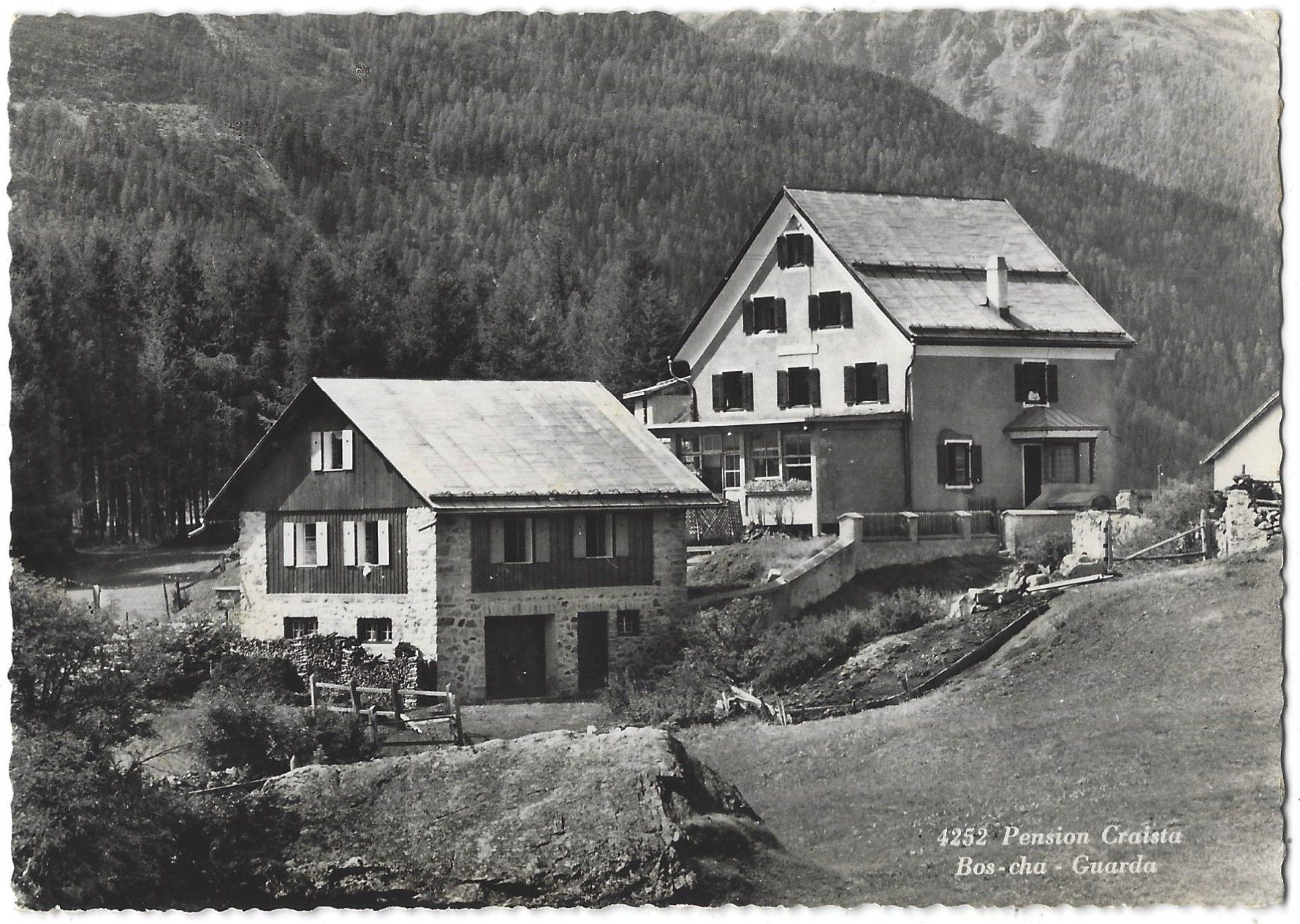 Cartoline postali: 4252  Pension  Craista  Bos - cha  -  Guarda – Usato da Bütschwil venduto da Jackson1A