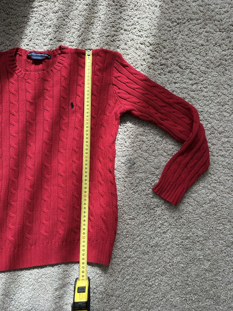 Ralph Lauren Pullover & Sweatshirts: Polo Golf Ralph Lauren Strickpullover Zopf rot – Gebraucht aus Basel von Oloir 2