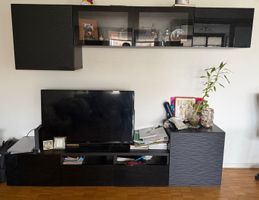 IKEA TV-Möbel schwarz mit Stauraum gebrauchter Gut Zustand
