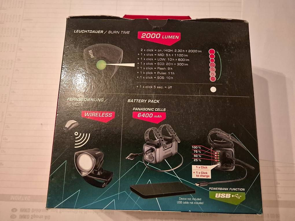 Pezzi di ricambio: Sigma Buster 2000 HL, LED Helmlampe - LED Headlight – Nuovo e nell'imballaggio originale da Bättwil venduto da Elise184 3