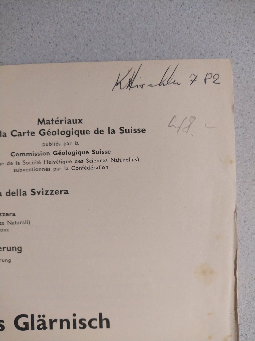Livres: Zur Geologie des Glärnisch – D'occasion à Sissach par Heimat_Buch 2