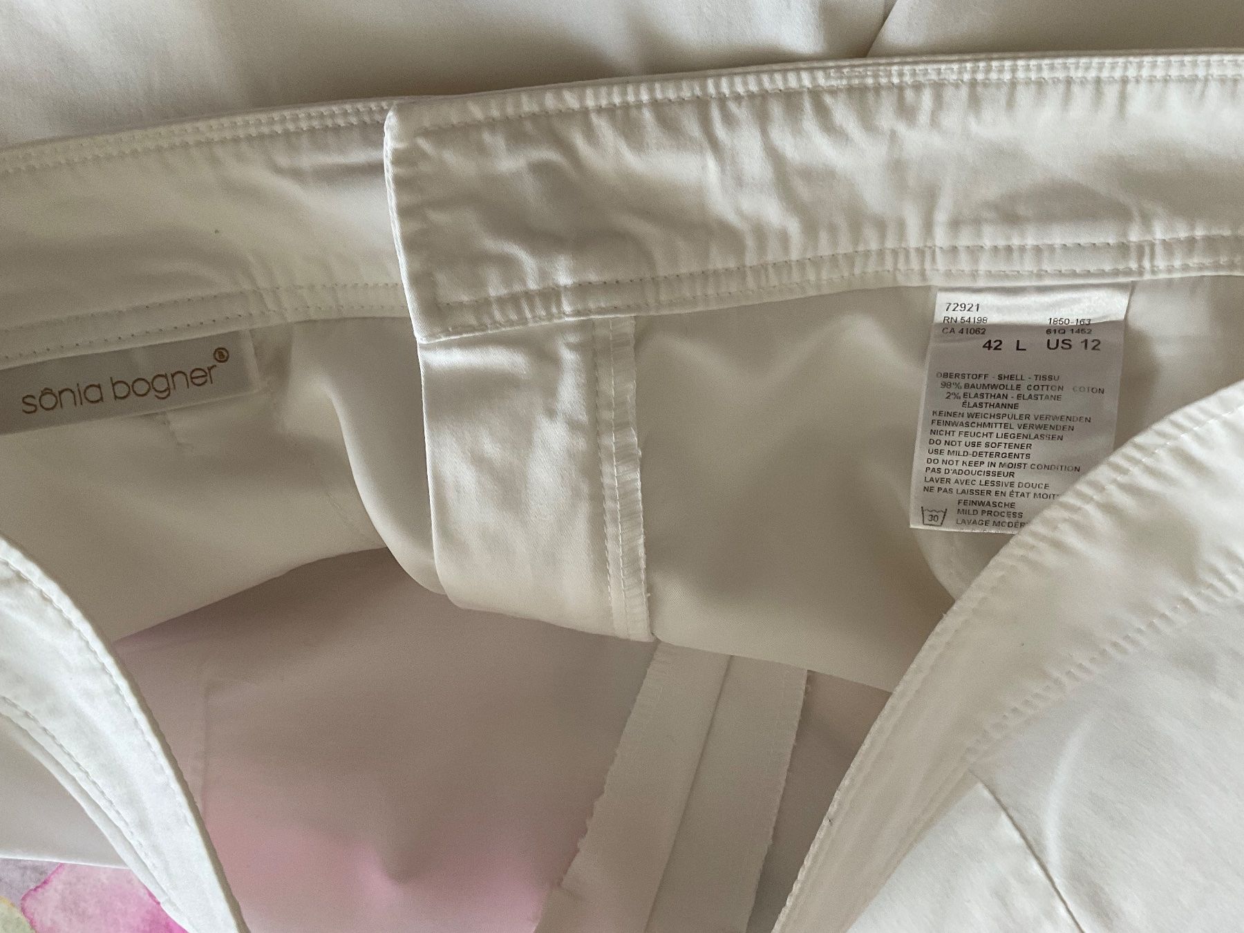 Bogner Pantaloni: SONJA BOGNER schöne Freizeit Hose Gr 42 weiss – Usato da Urdorf venduto da alda02 5