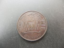 Medaille Gaspard évêque de Lausanne et Genève 1883 - 8.7 g