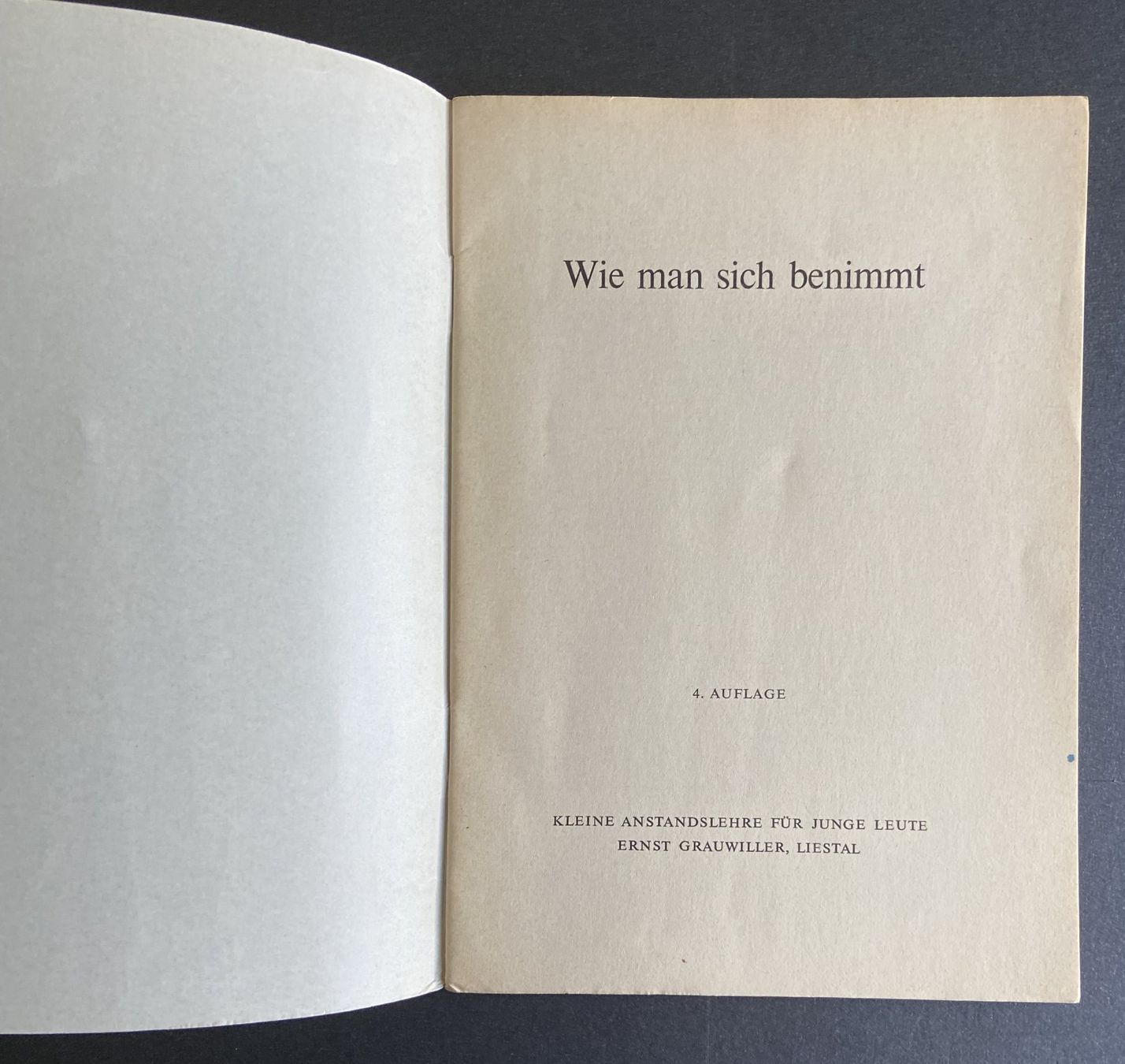 Libri: Büchlein "Wie mann sich benimmt" – Usato da Böckten venduto da Hansi36 1