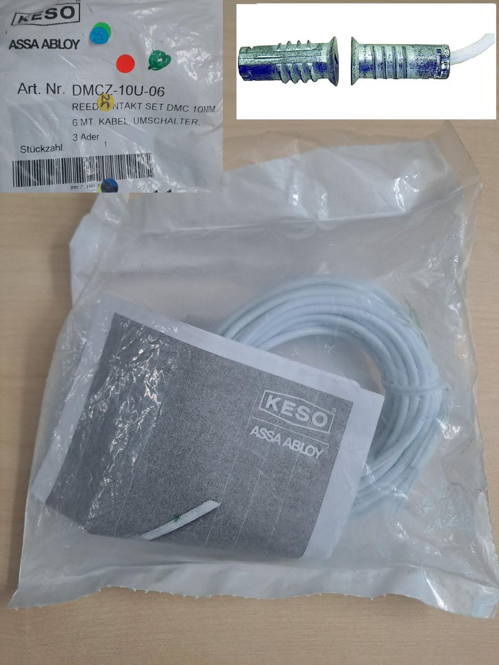 Sistemi d'allarme: Keso,  Magnetkontakte DMC 10 U – Nuovo (secondo la descrizione) da Muttenz venduto da Convergint-Schweiz