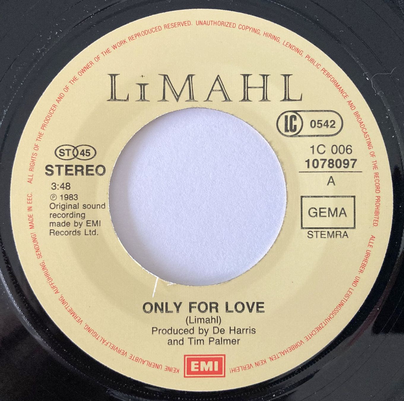 Vinyles: LIMAHL - ONLY FOR LOVE – D'occasion à Bottens par hotter-than-hell 2