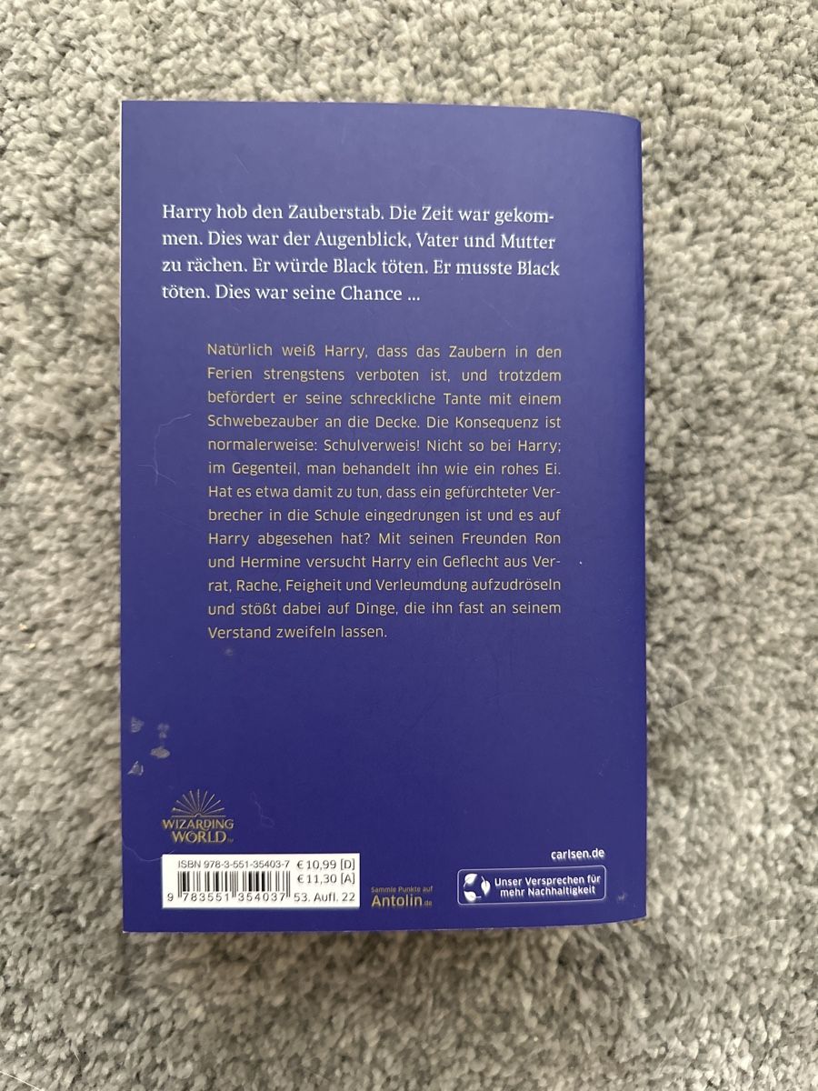 Libri: Harry Potter und der Gefangene von Askaban – Nuovo (secondo la descrizione) da Wangen SZ venduto da Jaay_Sky 1