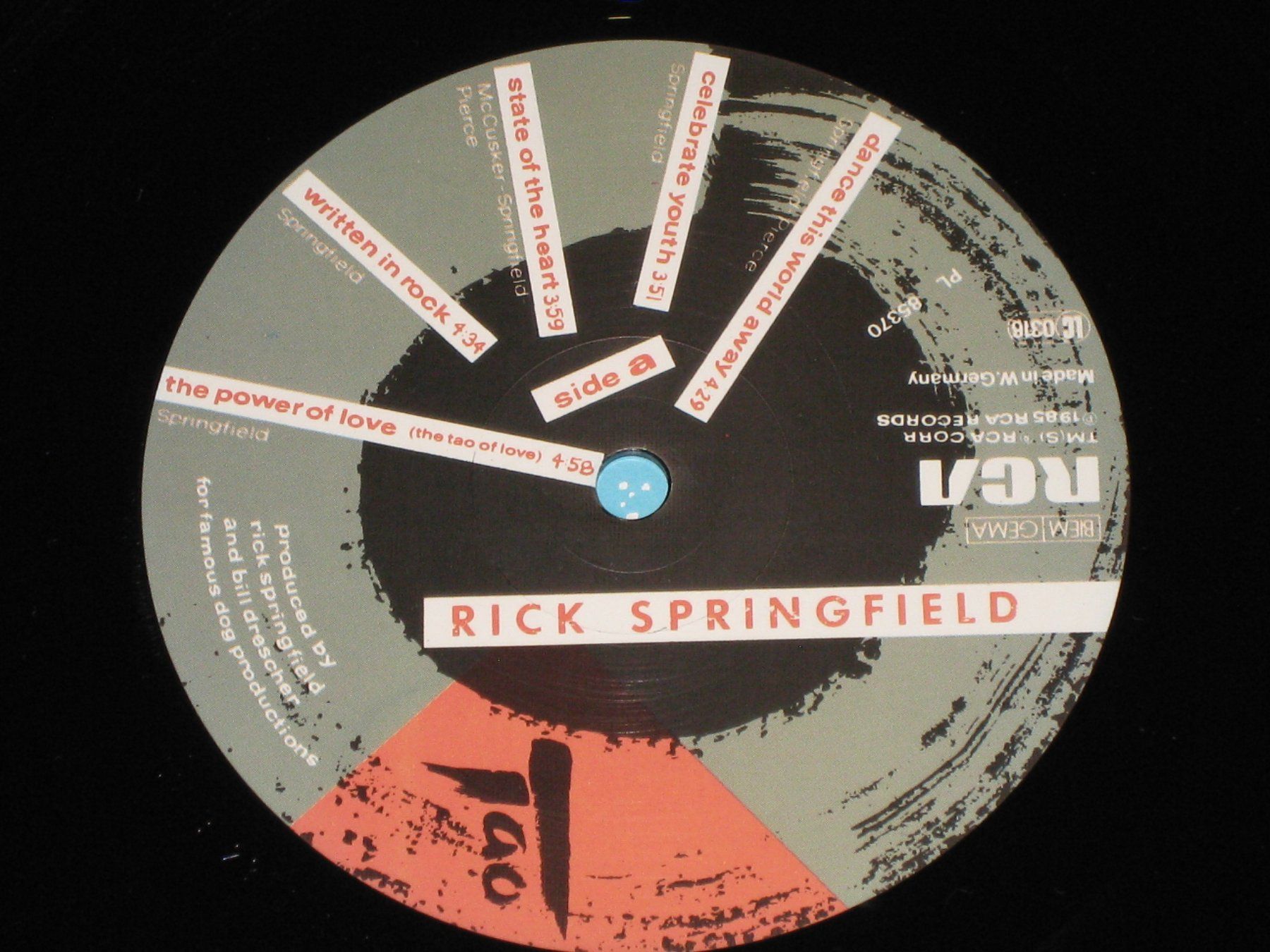 Vinyles: LP - RICK SPRINGFIELD - TAO – D'occasion à Steckborn par Quo7 1