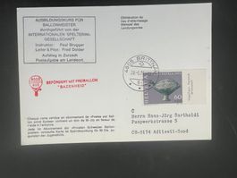 Ballonpostkarte mit Spezialstempel 1975   (V908)