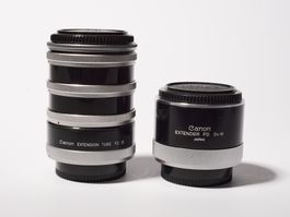 Canon FD Extender 2x-B + Extension Tubes (FD 25 + M set)