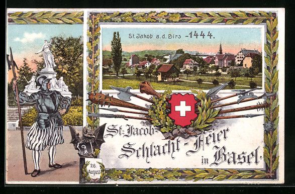 Ansichtskarten: Basel, St. Jacob-Schlacht-Feier, St. Jak – Gebraucht aus Berlin von bartko-reher