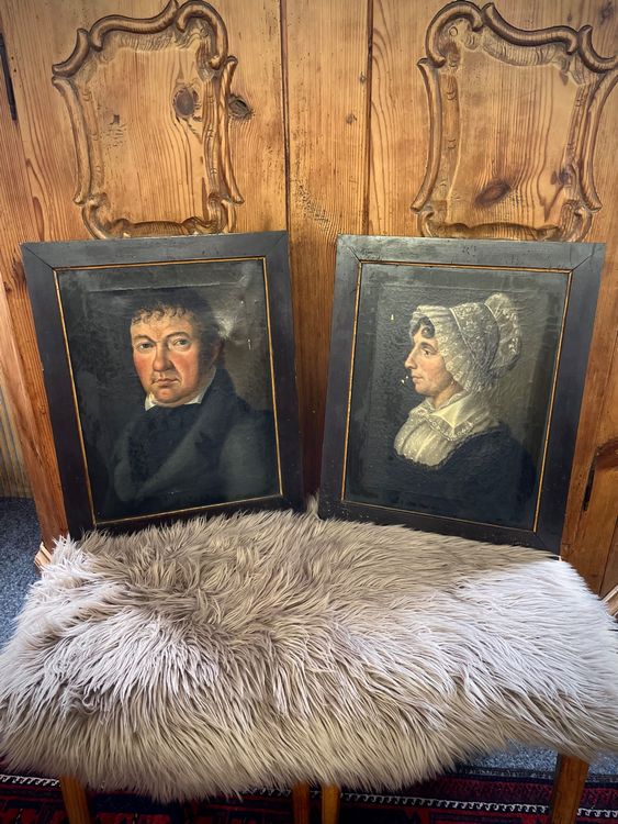 Antike Englische Porträt Ehepaar Bidermeier Kaufen auf Ricardo