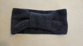 Merinostirnband dunkelgrau