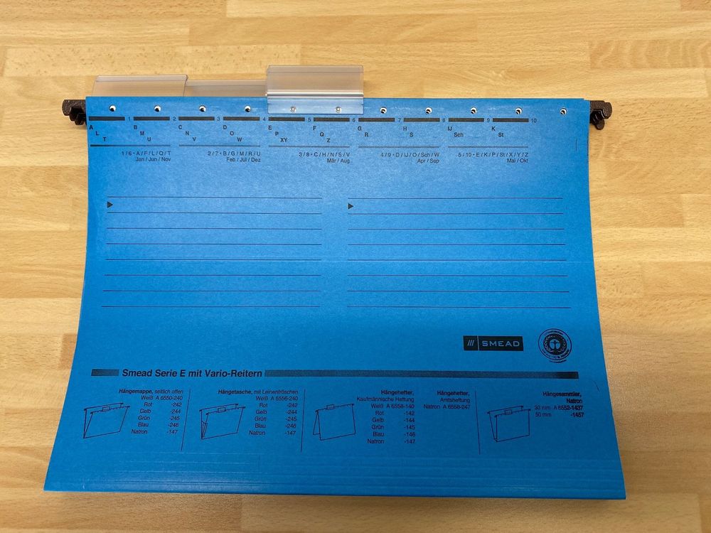 5 Hängeregister, blau, neu | Kaufen auf Ricardo