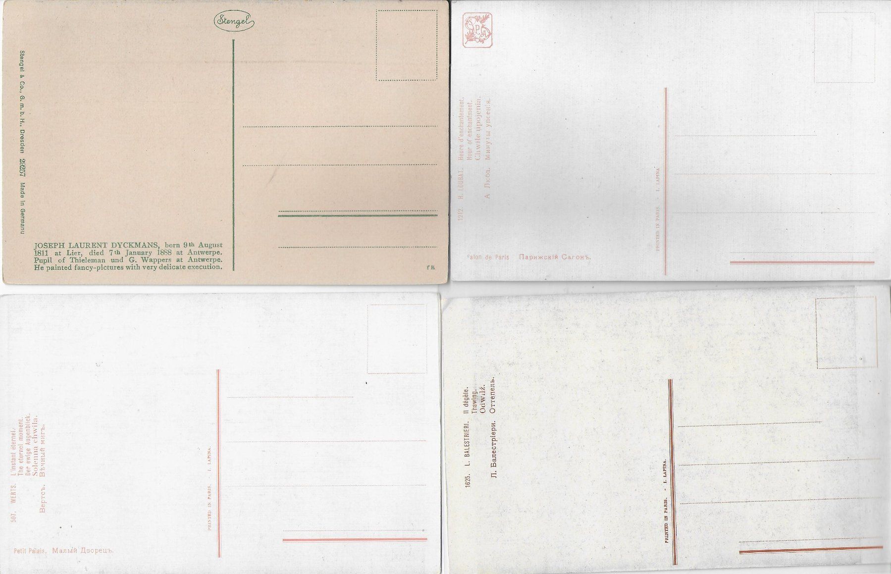 Cartoline postali: 4 AK Liebespaare – Usato da Ettingen venduto da Kartenplanet 1
