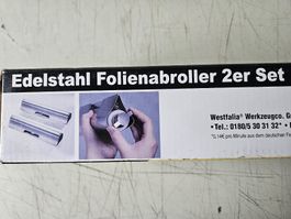 EDELSTAHL FOLIENABROLLER (Neu),ab 19-.