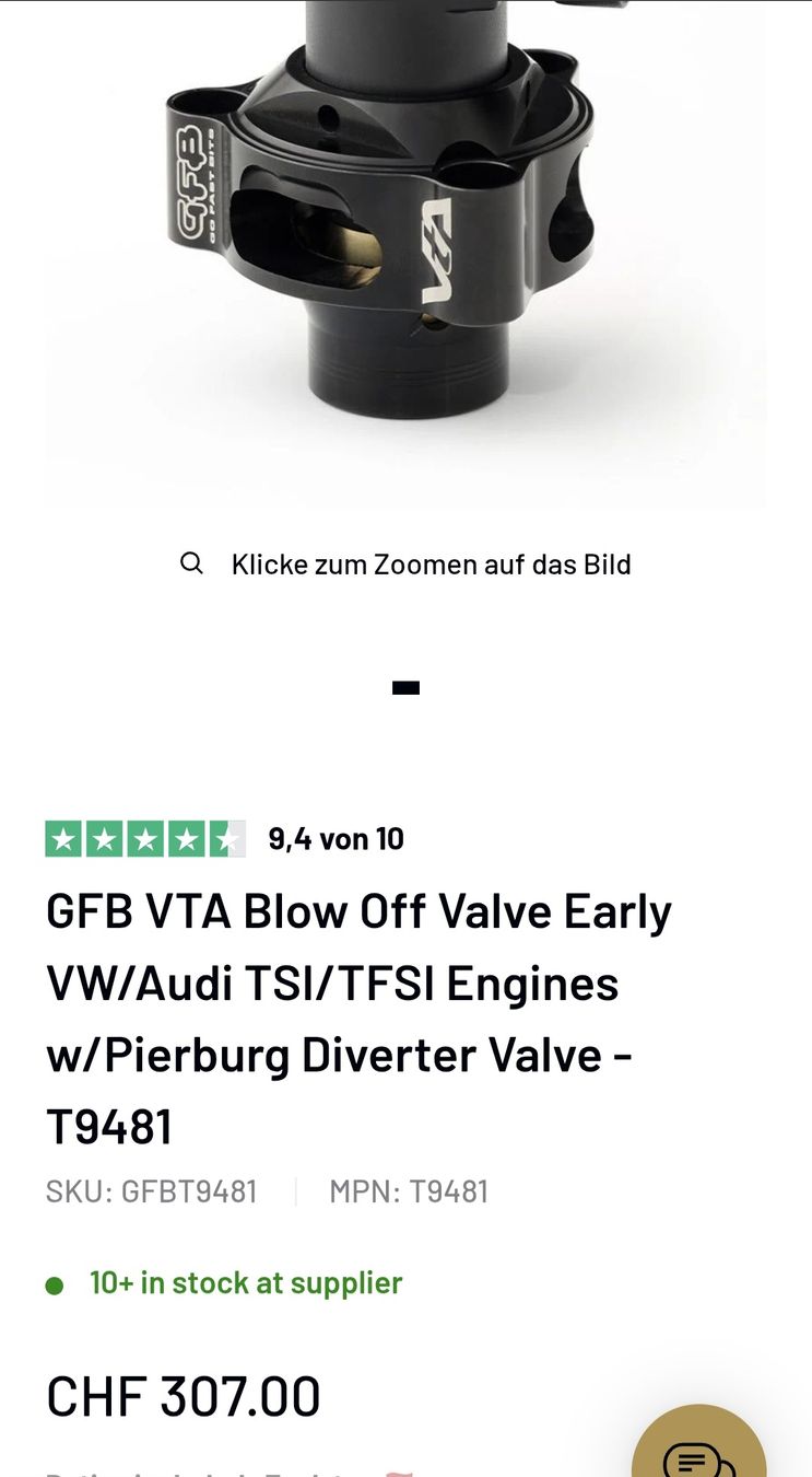 GFB Alle Autoersatzteile: Rs3 / TTRs GFB VTA Blow off – Neu und originalverpackt aus Oberuzwil von art_2zvy 1